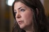 Alberta Premier Danielle Smith speaks with reporters before a meeting in Halifax, Monday, July 15, 2024. THE CANADIAN PRESS/Darren Calabrese