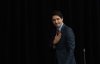Prime Minister Justin Trudeau leaves the stage after speaking at the National Forum on Combatting Antisemitism, Thursday, March 6, 2025 in Ottawa. THE CANADIAN PRESS/Adrian Wyld