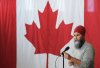 NDP Leader Jagmeet Singh speaks during a federal election campaign stop in Windsor, Ont., on Thursday, March 27, 2025. THE CANADIAN PRESS/Nathan Denette