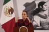 Mexican President Claudia Sheinbaum gives her morning press conference at the National Palace in Mexico City, Wednesday, April 2, 2025. (AP Photo/Marco Ugarte)