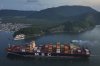A container ship approaches the port of Santos in Brazil, Tuesday, April 1, 2025. (AP Photo/Andre Penner)