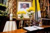 A vigil to Pope Francis is seen at the Notre Dame Cathedral Basilica in Ottawa, on Monday, April 21, 2025. The pontiff died Monday at the age of 88. THE CANADIAN PRESS/Spencer Colby