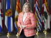 New Brunswick Premier Susan Holt arrives at a First Ministers Meeting at the National War Museum Friday, March 21, 2025, in Ottawa. THE CANADIAN PRESS/Adrian Wyld