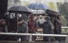 An actor that is believed to be Ryan Reynolds is dressed as Deadpool on a movie set in downtown Vancouver, Monday, April 13, 2015. THE CANADIAN PRESS/Jonathan Hayward
