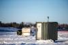 MIKAELA MACKENZIE / FREE PRESS FILES
                                The ice-fishing village on the Red River in Lockport in December 2022.