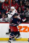 Fred Greenslade / THE CANADIAN PRESS FILES
                                Winnipeg Jets&rsquo; Luke Schenn (5) currently sits fourth on the NHL&rsquo;s all-time hit list.	Jets teammate Eric Comrie has nicknamed Schenn &lsquo;the human eraser.&rsquo;