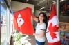 Ruth Bonneville / Free Press
                                Local - Elbows Up Flag Photo of Samantha Hobson - salesperson at the Flag Shop on Osborne. Her husband Mathew Hobson recently designed the Elbows Up flag that they have on display in the window of their family&rsquo;s shop. This is for an intern story. April 7th 2025