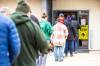 MIKAELA MACKENZIE / FREE PRESS
                                Lineups snake through the halls and out the door at the Norbert Glenlee/ Walter Jennings advance polling station in south Winnipeg Friday.