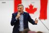 JOHN WOODS / FREE PRESS
                                Maxime Bernier, leader of the People&rsquo;s Party of Canada (PPC), speaks to supporters at Earl Grey Community Centre in Winnipeg, Monday.