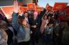 Darryl Dyck / The Canadian Press
                                NDP Leader Jagmeet Singh, centre, rallies with Elmwood-Transcona NDP candidate Leila Dance, front left, and supporters during a campaign stop in the riding Wednesday.