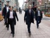 Prime Minister Mark Carney walks to his first news conference after winning the federal election in Ottawa on Friday, May 2, 2025. THE CANADIAN PRESS/Adrian Wyld