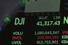 A board above the trading floor of the New York Stock Exchange displays the closing number for the Dow Jones industrial average, Friday, May 2, 2025. (AP Photo/Richard Drew)