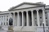 FILE - The Treasury Department building is seen, March 13, 2025, in Washington. (AP Photo/Alex Brandon, File)