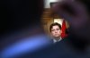 B.C. Premier David Eby speaks to reporters from his office following the throne speech at the legislature in Victoria, Tuesday, Feb. 18, 2025. THE CANADIAN PRESS/Chad Hipolito
