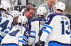 Julio Cortez / THE ASSOCIATED PRESS
                                Winnipeg Jets head coach Scott Arniel (centre) said the team has to get back to how they were playing on the road during the regular season.
