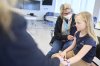 Public Health nurse Lauri Bidinot demonstrates how to give a measles shot to a young girl at Southwestern Public Health in St. Thomas, Ont., on Tuesday, March 4, 2025. THE CANADIAN PRESS/Geoff Robins