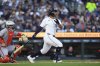 Detroit Tigers' Wenceel Pérez bats against the San Francisco Giants in the third inning during a baseball game, Tuesday, May 27, 2025, in Detroit. (AP Photo/Paul Sancya)