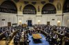 Politicians gather inside the Manitoba legislature for a throne speech in Winnipeg, Tuesday, Nov. 21, 2023. THE CANADIAN PRESS/Aaron Vincent Elkaim