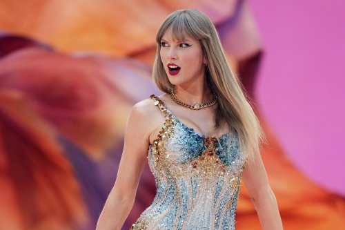 FILE - Taylor Swift performs at Wembley Stadium as part of her Eras Tour June 21, 2024, in London. (Photo by Scott A Garfitt/Invision/AP, File)