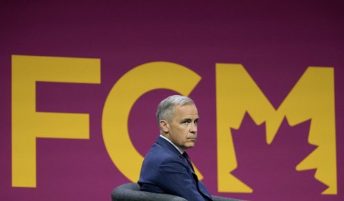 Prime Minister Mark Carney attends the Federation of Canadian Municipalities conference in Ottawa on Friday, May 30, 2025. THE CANADIAN PRESS/Adrian Wyld