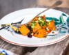 MIKAELA MACKENZIE / WINNIPEG FREE PRESS

Alison's Roasted Sweet Potato Salad with Mango Chutney recipe in Winnipeg on Tuesday, July 19, 2022. For Eva Wasney cookbook.
Winnipeg Free Press 2022.