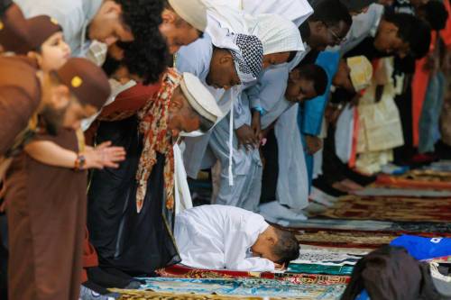 MIKE DEAL / FREE PRESS
                                Around 15,000 local Muslims converged on the convention centre Friday to mark Eid al-Adha, or the Feast of Sacrifice.