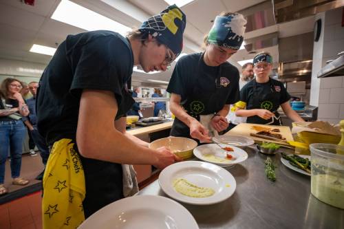 TABLÉE DES CHEFS PHOTO
                                Five student chefs from Gordon Bell High School made history earlier this month as the first team from outside Quebec to win the national finals of La Tablée des Chefs Canadian Culinary Competition, an inter-school cooking contest.