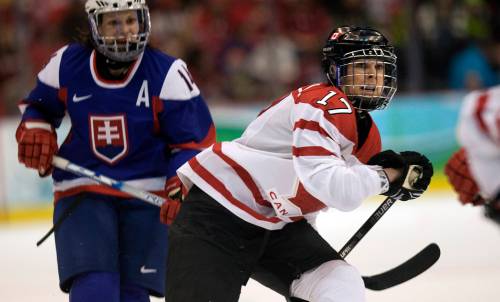 PHIL HOSSACK/ Free Press Files
                                Jennifer Botterill competes against Slovakia in Women&rsquo;s Hockey in the 2010 Olympic games.