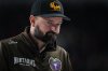 Manitoba-Carruthers skip Reid Carruthers reacts to his shot while playing Alberta-Jacobs during the playoffs at the Montana's Brier in Kelowna, B.C., on Saturday, March 8, 2025. THE CANADIAN PRESS/Darryl Dyck
