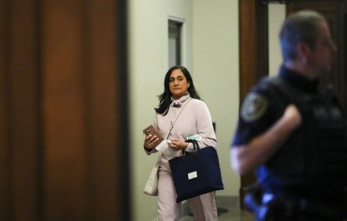 Minister of Foreign Affairs Anita Anand arrives for a caucus meeting on Parliament Hill in Ottawa on Wednesday, May 28, 2025. THE CANADIAN PRESS/Sean Kilpatrick