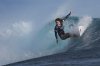 FILE - Caroline Marks, of the United States, surfs during a training day ahead the 2024 Summer Olympics surfing competition, July 24, 2024, in Teahupo'o, Tahiti. (AP Photo/Gregory Bull, File)