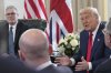 President Donald Trump and Britain's Prime Minister Keir Starmer, left, speak with the media during a meeting at the Trump Turnberry golf course in Turnberry, Scotland Monday, July 28, 2025. (AP Photo/Jacquelyn Martin)