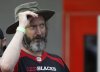Actor Tom Green looks on as the Winnipeg Blue Bombers and the Ottawa Redblacks warm up at TD Place Stadium in Ottawa on Friday June 17, 2022. THE CANADIAN PRESS/Lars Hagberg