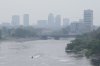 A watercraft makes its way along the Ottawa river in Ottawa on Monday, July 14, 2025. THE CANADIAN PRESS/Adrian Wyld