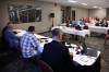 Brandon Sun editor Matt Goerzen speaks during the Manitoba government&rsquo;s all-party committee on local journalism Brandon consultation at the Keystone Centre on Monday. (Tim Smith / The Brandon Sun)