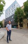 MIKE DEAL / FREE PRESS
                                Nolan Ploegman, president and CEO of Concord Projects, outside the new apartment block at 127 Bannatyne Avenue.