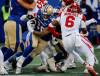 JOHN WOODS / THE CANADIAN PRESS
                                Winnipeg Blue Bombers&rsquo; Brady Oliveira (20) makes the first down against the Calgary Stampeders during first half CFL action in Winnipeg Friday, July 18, 2025.