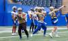 MIKE DEAL / FREE PRESS
                                Winnipeg Blue Bombers quarterback Zach Collaros (8) practiced with the club on Monday. He left Friday&rsquo;s game in the second quarter after a hit by Calgary Stampeders defensive lineman Clarence Hicks.