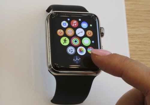 Participants wore a smart ring, a smart watch, and a smart T-shirt that monitored multiple physiological parameters and activities. In the photo, an Apple Watch in 2015 in Tokyo. (AP Photo/Koji Sasahara, File)