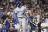 Kansas City Royals' Nick Loftin reacts after striking out swinging during the ninth inning of a baseball game against the Chicago Cubs in Chicago, Tuesday, July 22, 2025. (AP Photo/Nam Y. Huh)