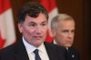 Canada-U.S. Trade Minister Dominic LeBlanc speaks at a press conference while Prime Minister Mark Carney listens on Parliament Hill in Ottawa onThursday, June 19, 2025. THE CANADIAN PRESS/Patrick Doyle