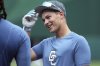 Washington Nationals first overall draft pick, shortstop Eli Willits looks on after an introductory press conference, Saturday, July 19, 2025 in Washington. (AP Photo/Daniel Kucin Jr.)