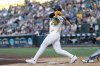 Athletics' Brent Rooker hits a one run home run during the first inning of a baseball game against the Seattle Mariners Wednesday, July 30, 2025, in West Sacramento, Calif. (AP Photo/Sergio Estrada)