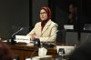 Amira Elghawaby, Canada’s special representative on combating Islamophobia, prepares to appear as a witness before the Senate Human Rights committee at the Senate of Canada Building in Ottawa on Monday, March 27, 2023. THE CANADIAN PRESS/Justin Tang