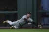 Pittsburgh Pirates right fielder Bryan Reynolds catches a fly ball hit by San Francisco Giants' Heliot Ramos to end the fifth inning of a baseball game Tuesday, July 29, 2025, in San Francisco. (AP Photo/Godofredo A. Vásquez)