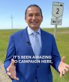 FACEBOOK
                                Premier Wab Kinew announced in a social-media video posted Thursday that a stretch of Highway 2 from Souris to Deleau &lsquo;is gonna get fixed thanks to our&rsquo; (NDP) candidate.