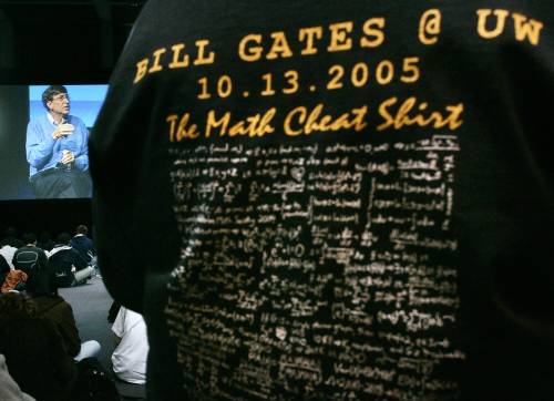 Adrian Wyld / The Canadian Press
                                Columnist Peter Denton has a long and fractious history with Microsoft and Bill Gates (shown here on a broadcast at the University of Waterloo in 2005).