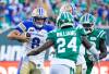 HEYWOOD YU / THE CANADIAN PRESS FILES
                                Winnipeg Blue Bombers quarterback Zach Collaros (left) said communication is the hardest part of the Labour Day Classic because of the crowd noise. Collaros was on the winning end of the annual game last season.