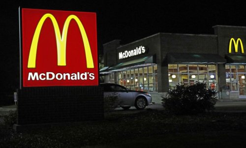 FILE - This photo shows a McDonald's restaurant in Ridgeland, Miss., Wednesday, Feb. 14, 2018. (AP Photo/Rogelio V. Solis, file)