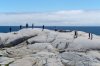 Visitors explore Peggy's Cove, N.S., Saturday, July 4, 2020. THE CANADIAN PRESS/Andrew Vaughan